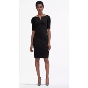 MM. LaFleur Narie Midi Half Sleeve Dress Classic Black Women's Size 6